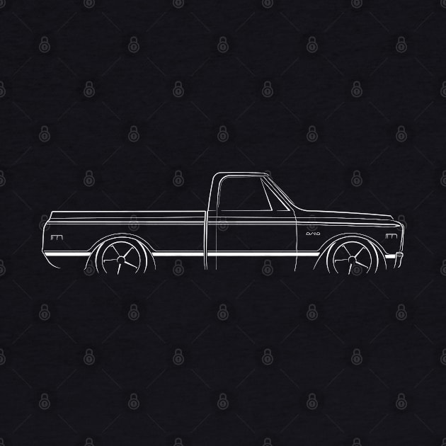 Chevy C-10 Pickup - profile stencil, white by mal_photography